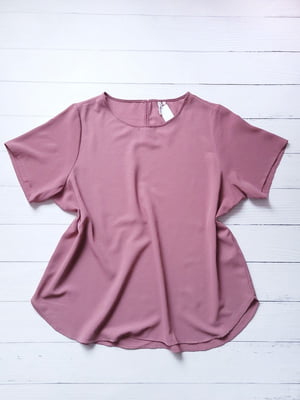 Темно-рожева однотонна блуза oversize | 6827364