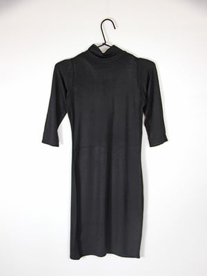 Чорна сукня-футляр з укороченим рукавом | 6508097
