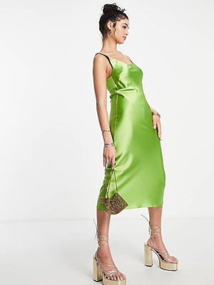 Сукня в білизняному стилі салатового кольору | 6699546