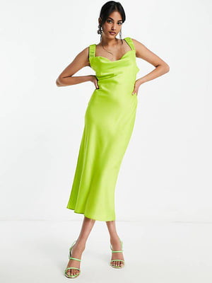 Сукня в білизняному стилі салатового кольору  | 6723571