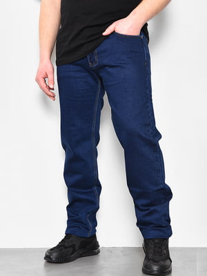 Сині напівбатальні джинси з кишенями | 6808939