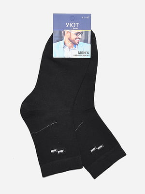 Демісезонні чорні шкарпетки з візерунком | 6827772