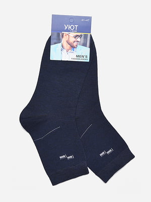 Демісезонні сині шкарпетки з візерунком | 6827773