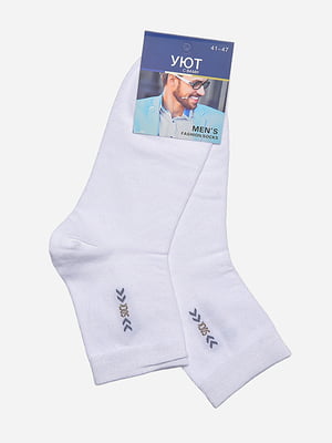Демісезонні білі шкарпетки з візерунком | 6827776