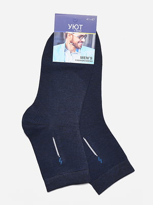 Демісезонні темно-сині шкарпетки з малюнком | 6827786
