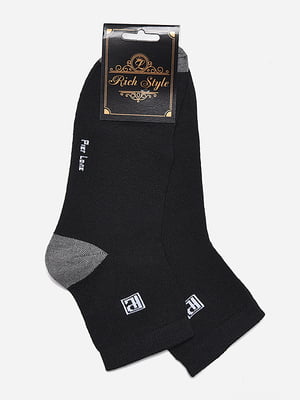 Демісезонні чорні шкарпетки з малюнком | 6827806