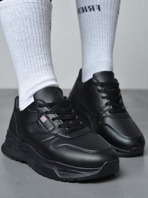 Кросівки чорного кольору на шнурівці | 6828207