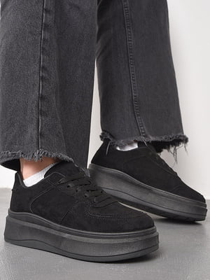 Кросівки чорного кольору на шнурівці | 6828249