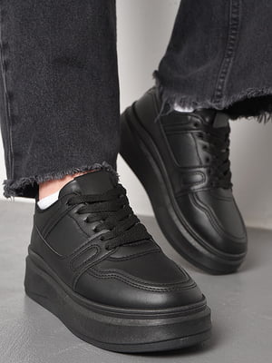 Кросівки чорного кольору на шнурівці  | 6828255