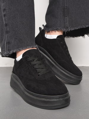 Кросівки чорного кольору на шнурівці  | 6828264