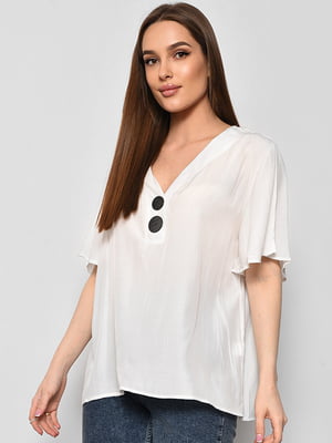 Блуза з коротким рукавом білого кольору | 6828465