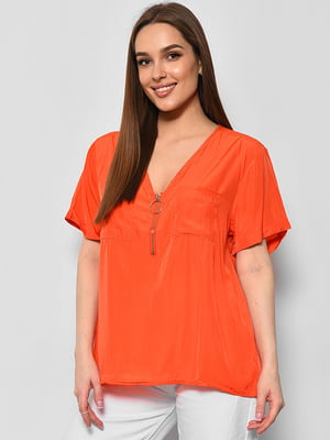 Блуза з коротким рукавом помаранчевого кольору  | 6828470