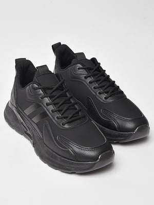 Кросівки чорного кольору на шнурівці | 6828584