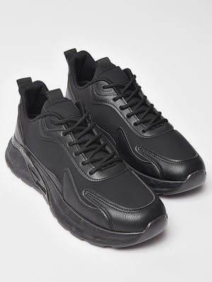 Кросівки чорного кольору на шнурівці | 6828585