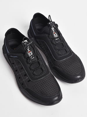 Кросівки чорного кольору на шнурівці | 6828596