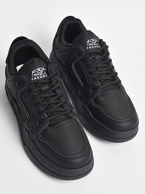 Кросівки чорного кольору на шнурівці  | 6828598