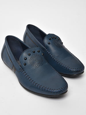 Туфлі підліткові темно-синього кольору | 6828599