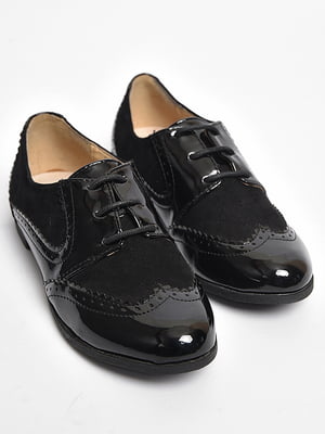 Туфлі на шнурівці чорного кольору  | 6828610