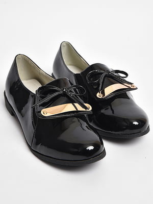 Туфлі з бантиком чорного кольору  | 6828614