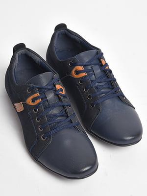 Туфлі дитячі на шнурівці  темно-синього кольору  | 6828645
