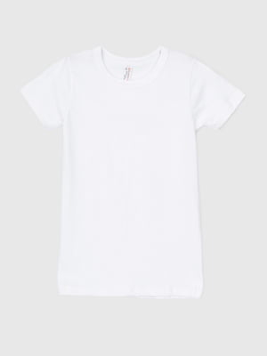 Біла білизняна футболка | 6829306