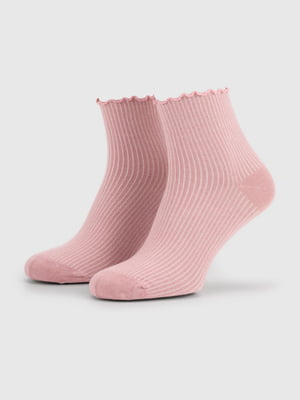 Шкарпетки з рбшиками рожеві | 6829343