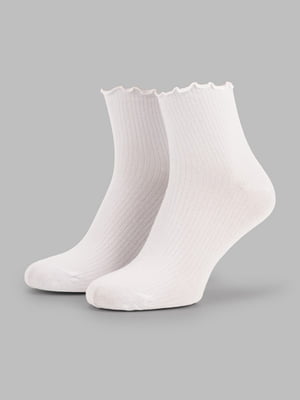 Шкарпетки с рюшиками білі | 6829345