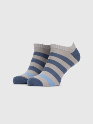 Шкарпетки смугасті сіро-сині | 6829394