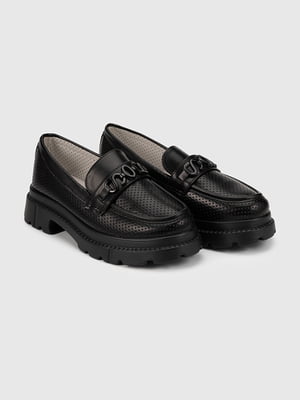 Чорні туфлі на широких підборах | 6829757