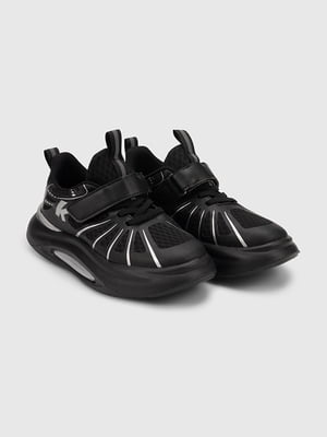 Чорні кросівки з світлими смужками | 6829764
