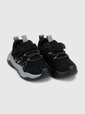 Чорні кросівки з екошкіри | 6829765