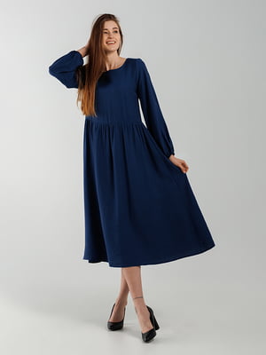 Сукня А-силуету темно-синього кольору | 6830404