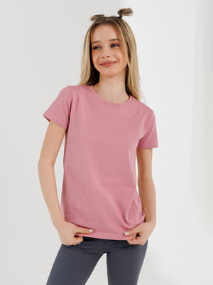 Рожева базова футболка | 6830822