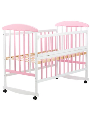 Ліжко “Наталка” біло-рожеве на колесах | 6831190