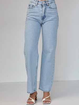Голубые прямые джинсы Straight | 6832804