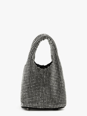 Срібляста текстильна сумочка | 6833224