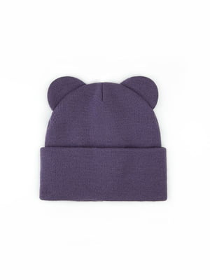 Фіолетова весняна шапка з вушками | 6833404