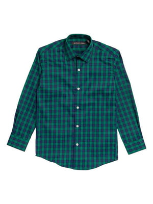 Рубашка зелено-синяя в клетку | 6833857