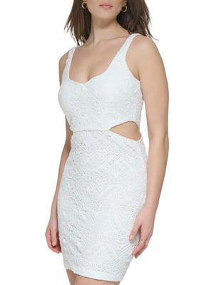 Біла сукня-футляр із розкішного мережива | 6833939