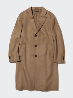 Теплое коричневое длинное пальто из полушерсти | 6833957