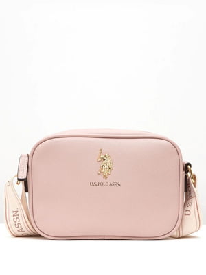 Розовая сумка-кроссбоди с логотипом | 6833986