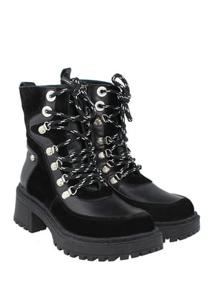 Черные ботинки на шнуровке | 6605125