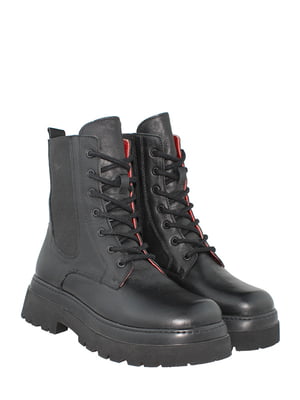 Черные ботинки на шнуровке | 6605128