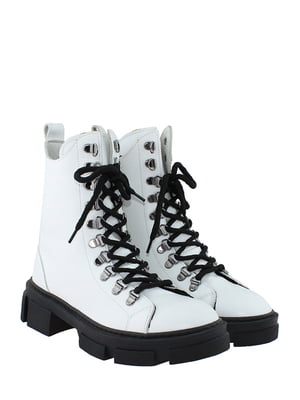 Белые ботинки на шнуровке | 6605149