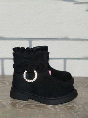 Чорні зимові черевики на хутрі | 6834538