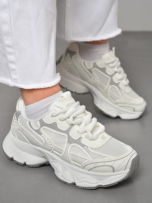 Кросівки білого кольору на шнурівці  | 6835401