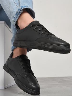 Кросівки чорного кольору на шнурівці  | 6835411