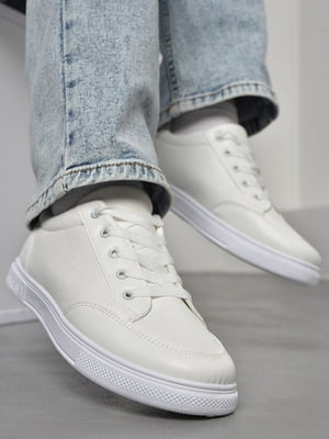 Кросівки білого кольору на шнурівці  | 6835412