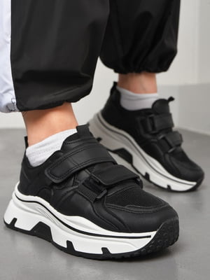 Кросівки чорного кольору на липучках | 6835418