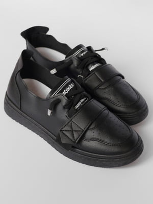 Кросівки чорного кольору на липучці  | 6835421